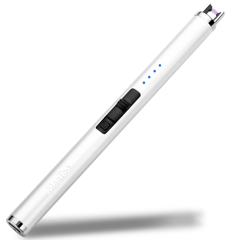 MeeToo Candle Electric Lighter Rechargeable USB Type-C Lighters for Candle Christmas Kitchen Camping Party, Gifts for Wife Women Men Nana Black
