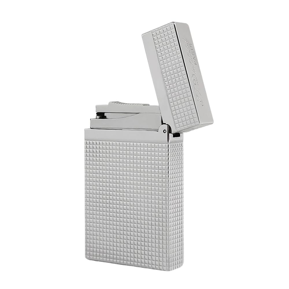 Classic Ligne 2 Lighter – Iconic “Ping” Sound, Diamond Head Brass Lighter, Adjustable Soft Flame, Luxury Gift for Men Dad Boyfriend (Gold1)